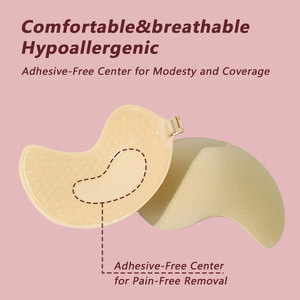 Tái Sử Dụng Xoài Hình Dạng Dính Áo Ngực <span class=keywords><strong>Strapless</strong></span> Backless Push up Dính Silicone Áo Ngực Cho Phụ Nữ Váy Cưới Vô Hình Liền Mạch Áo Ngực - Product Image 4