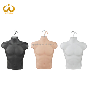 Maniquíes de Torso Masculino Curvo de Plástico Negro Baratos, Ajustables, Usados, para Colgar, Busto de <span class=keywords><strong>Hombre</strong></span> de <span class=keywords><strong>Medio</strong></span> <span class=keywords><strong>Cuerpo</strong></span> - Product Image 1
