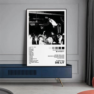 Copertina dell'album musicale astratto di Playboi Carti "<span class=keywords><strong>Die</strong></span> <span class=keywords><strong>Lit</strong></span>", stampa su tela, decorazione da parete per la stanza, pittura decorativa per la casa - Product Image 2