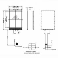 Layar LCD IPS TFT 2,4 Inci 240x320 Sudut Pandang Penuh Antarmuka Serial SPI Panel LCD 262K Warna 260nits