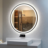 Miroir de bain moderne de luxe intelligent LED HD écran tactile illuminé verre suspendu pour la décoration de la maison de mariage Installation facile