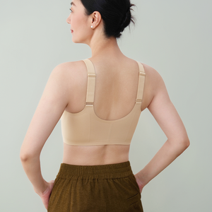 Bra Tanpa Kawat Ukuran Besar 3/4 <span class=keywords><strong>Cup</strong></span>, Kancing Depan, Bahan Spandex/Nilon Tipis Bernapas, Solid Push-Up, Tanpa Jahitan, Tali Dapat Disesuaikan, Anti Kendur - Product Image 2