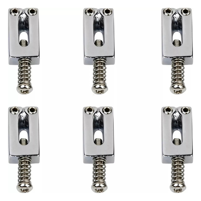 Guitar Factory 6pcs 10.5mm Guitar Roller Bridge Saddles ST Style Electric Guitar Tremolo Bridge Saddles