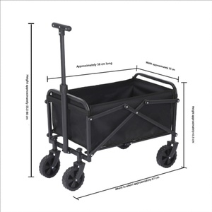 Chariot utilitaire pliable d'extérieur, chariot pliable robuste, roues adaptées au <span class=keywords><strong>camping</strong></span>, au jardin, au travail, aux courses, au stockage compact - Product Image 2