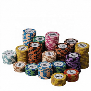 Jetons de poker professionnels en argile lestés, en gros d'usine, pour jeux de casino et de Baccarat - Product Image 3