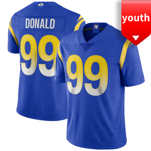 Venta al por mayor de alta calidad bordado jóvenes Los Angeles fútbol americano Jerseys 10 # Kupp 99 # Aaron <span class=keywords><strong>Donald</strong></span> secado rápido y transpirable - Product Image 2