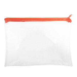 Trousse à crayons en PVC avec logo personnalisé taille A5 et fermeture à glissière - Product Image 4