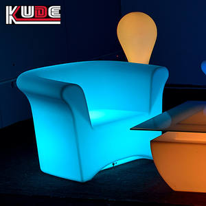 Moderna all'aperto HA CONDOTTO duro di <span class=keywords><strong>plastica</strong></span> PE divano con luce RGB - Product Image 6