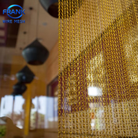 Rideau en maille de chaîne décorative en aluminium pour la décoration murale des bars et restaurants