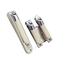 Kit de manucure esthétique portable 20 pièces en acier inoxydable, coupe-ongles inclinés grands et moyens, kit de beauté