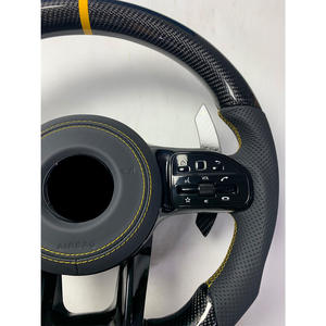 Compatible avec Mercedes-Benz W205/W213/W222/W463/W223 C63/E63/G63 A45/C43 <span class=keywords><strong>AMG</strong></span> <span class=keywords><strong>Volant</strong></span> <span class=keywords><strong>AMG</strong></span> en cuir véritable en fibre de carbone de haute qualité - Product Image 5