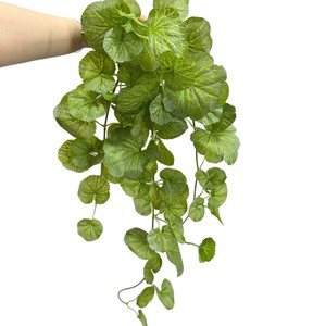 Plantes artificielles suspendues Meng Jie, type Pothos, pour décoration murale, 5 têtes, lierre court en velours, décoration intérieure - Product Image 5