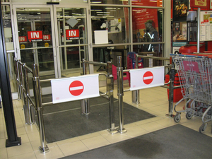 Cửa hàng bán lẻ lối vào Hướng dẫn sử dụng đẩy rotogate 304 thép không gỉ chống va chạm cơ khí Swing turnstile - Product Image 6