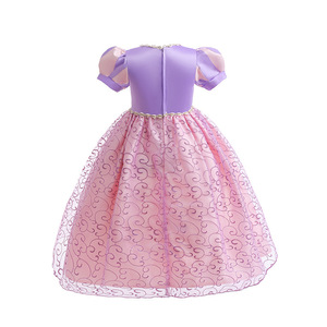 2024 Venta caliente fiesta de Halloween vestido de baile púrpura niñas niños <span class=keywords><strong>Rapunzel</strong></span> disfraz - Product Image 3