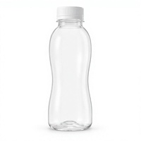 Bouteille en plastique transparente de 300 ml avec bouchon à vis pour boissons à emporter, jus, lait ou thé