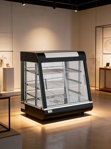 Vitrina de Vidrio Curvo con Calefacción, Capacidad de 150L, Calefacción por Convección, Rango de Temperatura de 85-100°C, Ahorro de Energía A++, para Catering - Product Image 1