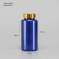 Vente en gros d'usine, flacon en plastique de 200 ml pour emballer les pilules, flacon en plastique pour capsules