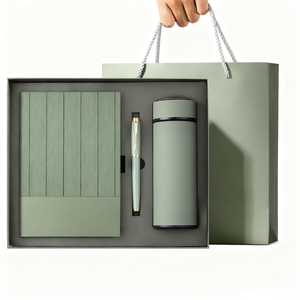 طقم هدايا أعمال فاخر ترويجي، دفتر ملاحظات مقاس A5 مع شعار مخصص بالطباعة البارزة لمناسبات الشركات - Product Image 1