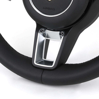Volant en cuir noir élégant sans boutons pour Porsche 911 991 992 Cayenne 958 987 Boxster 986 Panamera 970 Taycan Macan