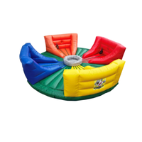 Estructura de Juego Inflable Hipopótamo Hambriento, Material de PVC, Uso en Exteriores, Hogar y Comercial