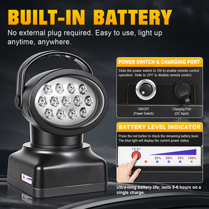 Nouveau projecteur LED rechargeable 50W 12V avec télécommande, étanche IP66, magnétique, pour camion, tout-terrain, 4x4, bateau - Product Image 3