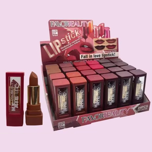 All'ingrosso rossetto opaco 24 pezzi in 1 scatola di visualizzazione impermeabile di alta qualità a buon mercato cosmetico nudo labbro Lapiz labiale <span class=keywords><strong>Mate</strong></span> a buon mercato - Product Image 1
