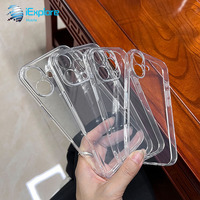 Coque de téléphone IExplore en TPU transparent souple de 2 mm avec protection anti-traces de doigts pour 17 Pro Max Galaxy S26 Ultra