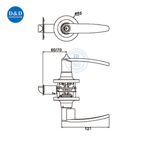 Aço inoxidável Lever Lock Modern Segurança Handle Set Maçaneta Da Porta e Lockset - Product Image 6