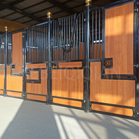 Porte d'entrée battante avec grille 3,6 x 2,2 m, cadre en acier, galvanisation à chaud, revêtement en poudre, pour écurie de chevaux portable