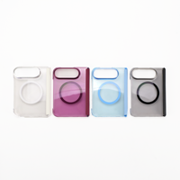 Étui de téléphone magnétique JOYPORODO B351, coque semi-transparente mate en PC, charge sans fil pour iPhone Duo pour la série Samsung