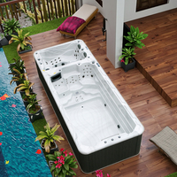 Bañera de hidromasaje de lujo para 6 personas con función de masaje portátil para piscinas de Villa y patio trasero para uso en exteriores e interiores