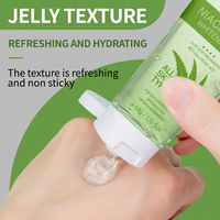 Gel d'aloe vera naturel biologique personnalisé, gel d'aloe vera à la niacinamide pour éclaircir, hydrater en profondeur et réparer la peau