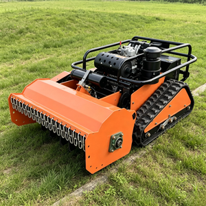 Robot tondeuse à chenilles télécommandé 800 mm, moteur essence <span class=keywords><strong>4</strong></span> temps, pour pentes et tout-terrain, broyeur de gazon pour vergers, bricolage - Product Image 1