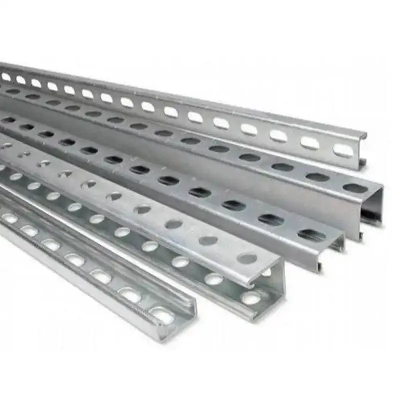 Perfis de aço perfurados aço inoxidável canais preço c-canal c seção purlins laminados a frio galvanizado c canal aço