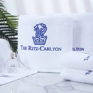रिट्ज Calton 5 स्टार लक्जरी सफेद चेहरा हाथ स्नान तौलिया तुर्की कपास बड़े बाथरूम सेट होटल कपास तौलिया