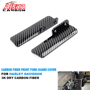 AISKA Protezione Anteriore per Forcella in Fibra di Carbonio 3K, Copertura Antipolvere per Harley Touring CVO Road Glide <span class=keywords><strong>ST</strong></span> Upgrade - Product Image 1