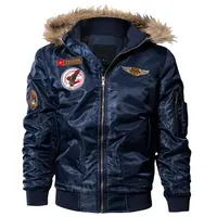 Custom Fashion Clothing Winter JacketためMen OEM Casual Hooded Embroidery Logo Nylon/Polyester Varsity Satin Bomber Jacket