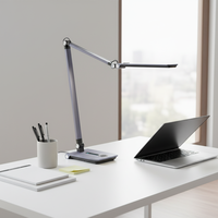 Lampe de bureau LED moderne et contemporaine en ABS flexible, avec gradation progressive DC, idéale pour la lecture, la chambre et l'intérieur.