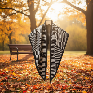 Pañuelo Triangular Angelina 60x135cm a Rayas, Ligero, Accesorio de Moda Casual para Mujer, para Uso Diario en Todas las Estaciones - Product Image 3