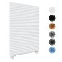 Stores plissés modernes en tissu non tissé avec fixation adhésive pour occultation et ombrage élevé (71%-90%) – Rideaux de salon
