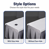 Drap de lit jetable en tissu non tissé imperméable et résistant à l'huile de 25 g, housse de matelas extra-épaisse pour salons de beauté et tables de massage