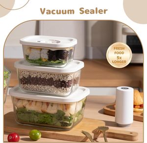 Pompe à vide alimentaire moderne authentique, scelleuse sous vide portable en plastique pour la maison, à usage domestique et en cuisine, avec technologie d'injection - Product Image 3