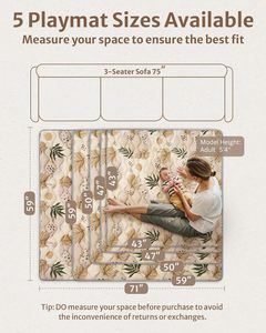 Tenderplayful bọt chơi Mat thêm dày lớn mềm xốp đệm có thể gập lại có thể giặt bò Mat Trái Đất tấn - Product Image 2