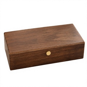 Boîte de rangement pour bijoux en bois naturel écologique, moderne, personnalisée, faite à la main, avec un design à 1 niveau pour la maison et les voyages - Product Image 1