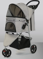Poussette pour animaux de compagnie légère, réglable, pliable, à 4 roues, facile à assembler, chariot pour chiens et chats de petite taille, pour l'extérieur