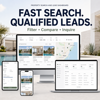 Diseño de Sitios Web Inmobiliarios con Lista de Propiedades y Búsqueda por Mapa para Exhibición de Portafolios de Agentes y Generación de Cualificados Compradores