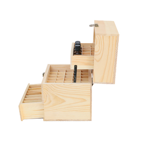 Thông Bằng Gỗ Tinh Dầu, Hộp 3 Lớp 59 Khoang Có Thể Gập Lại Tinh Dầu Chai Lưu Trữ Rack Hiển Thị - Product Image 6