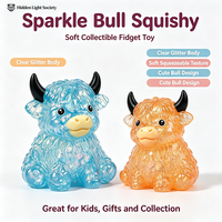 Nouveau Jouet Squishy Vache des Highlands à Grandes Cornes Mignonne en Sucre de Malt, à Remontée Lente, Jouet Anti-stress à Presser, Très Vendu, Jouet Promotionnel