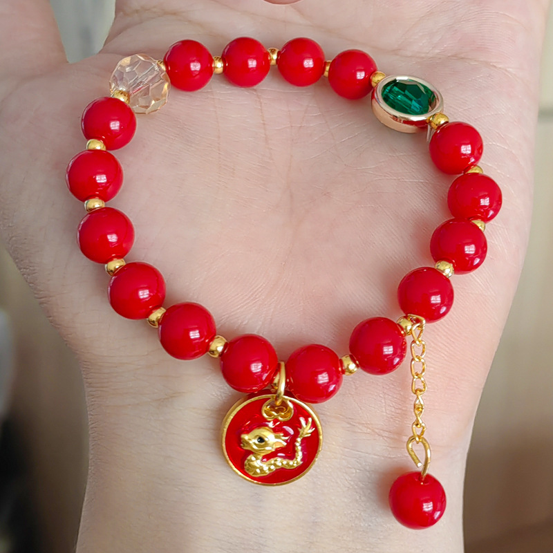 Chinese New Year Red Bracelet Jade Chinese New Year Bracelet
