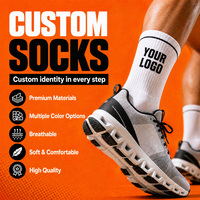 Chaussettes de sport Athletic Design Socks New East pour hommes, logo personnalisé, chaussettes de sport personnalisées en coton jacquard.